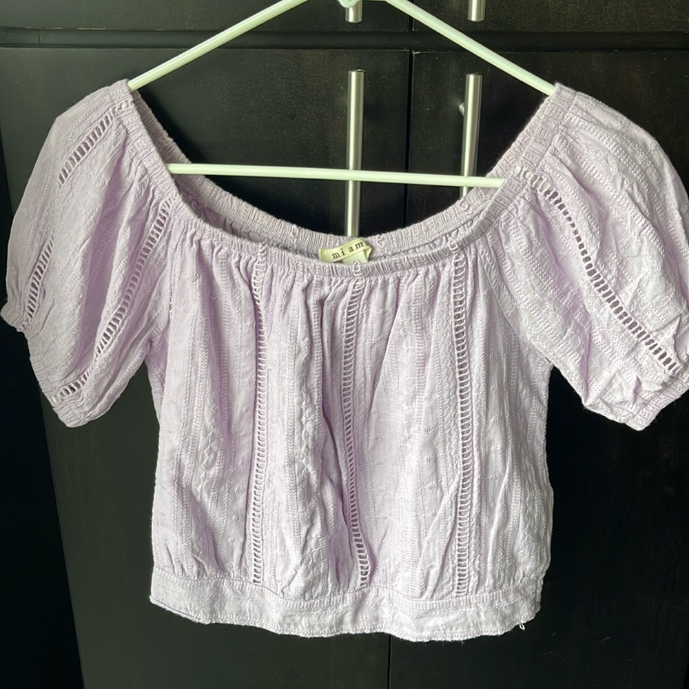 Lilac eyelet top